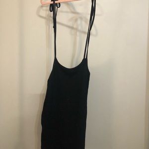 Over layered skirt tie strap dress.